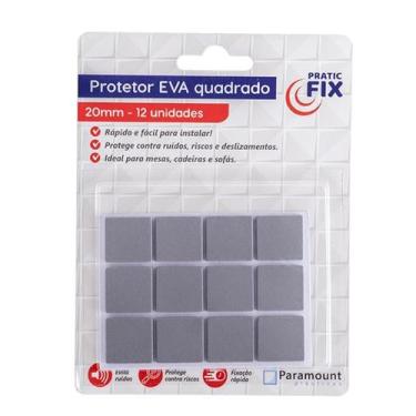 Imagem de Protetor Eva Adesivo Quadrado 20 mm Com 12 Un. - Paramount