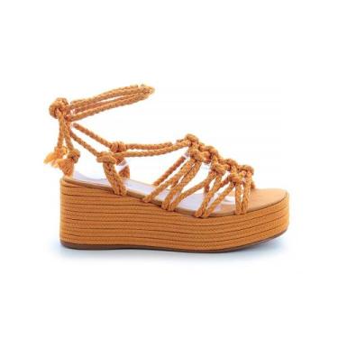Imagem de Sandália Plataforma de Cordas Brooke Mostarda - Damannu Shoes, 34, Mos