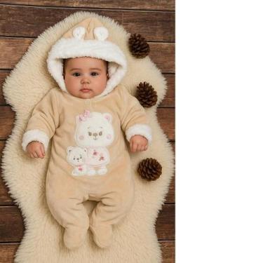 Imagem de Macacão ted inverrno bebê menina - Quentinho com capuz - Moleka Sapeka