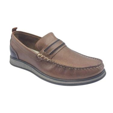 Imagem de Mocassim masculino democrata 252302 - conhaque / tabaco - 40, Conhaque