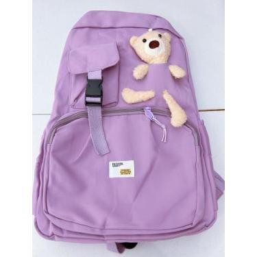 Imagem de Mochila Escolar Impermeável Casual Feminina Masculina Moda Coreana - U