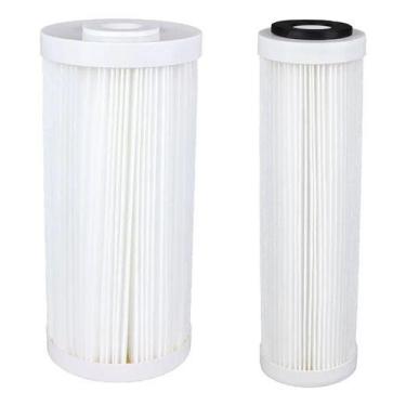 Imagem de Kit Refil Filtro Plissado Lavável Slim E Big 10'' Micra 5 Branco - Roy