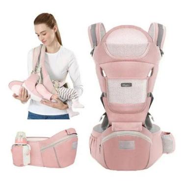 Imagem de Canguru Porta Bebê Ergonômico 7 Em 1 Com Apoio De Cintura - LCK, Rosa
