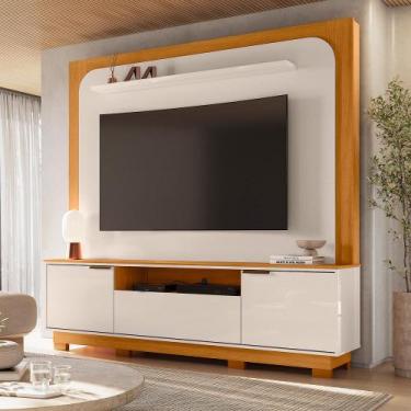 Imagem de Home Theater Nilo Com Pés Para TV 75'' - Cinamomo/Off White Madetec