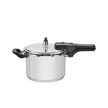 Imagem de Panela de Pressão Tramontina Brava 6L em Aço Inox com Fundo Triplo Cinza