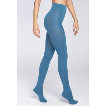 Imagem de Meia Calça Loba 5858-001 Fio 80 Opaca Colors, Azul, P