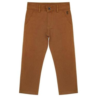 Imagem de Calça Infantil Look Jeans Alfaiataria Collor, Caramelo, 03