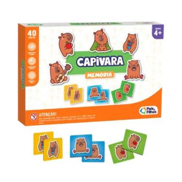 Imagem de Jogo da Memória Capivara 40 peças +4 Anos Pais e Filhos - 793121-1