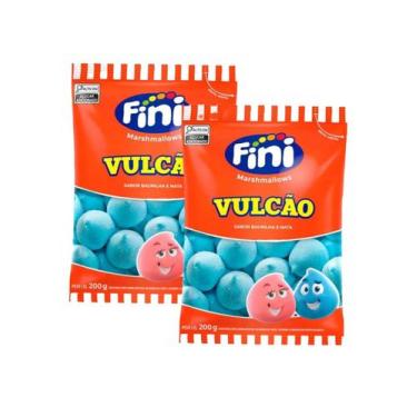 Imagem de Marshmallow Fini Vulcão Azul Baunilha e Nata 200g - 2 Pcts