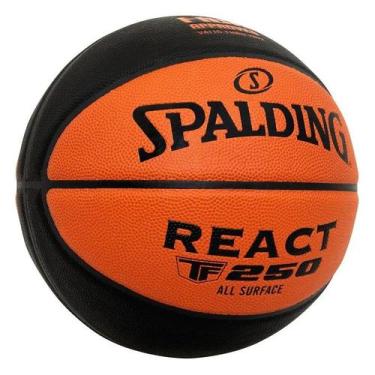 Imagem de Bola Basquete Spalding React TF 250 All Surface Tam 6, Laranja