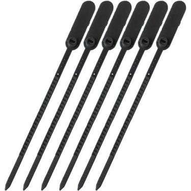 Imagem de Lacre Para Malote Numerado Escada Plástico Preto 23cm Com 100 Peças Ty