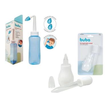 Imagem de Kit Buba Lavador Nasal 300ml Aspirador Nasal com Conta Gotas