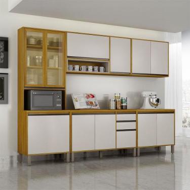 Imagem de Cozinha Completa Nala com Cristaleira 5 Peças 12 Portas Mobilihouse, C