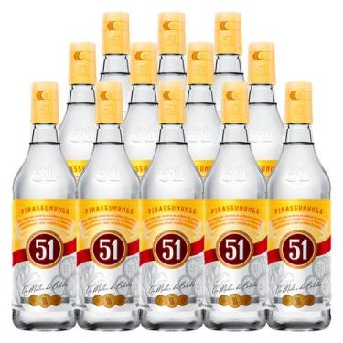 Imagem de Cachaça Aguardente 51 Garrafa 965ml 12 Unidades