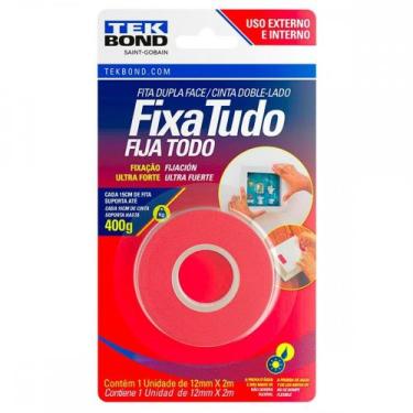 Imagem de Fita Dupla Face Tekbond Acrilica Fixa Tudo Externa/Interna 12Mm X 2M -