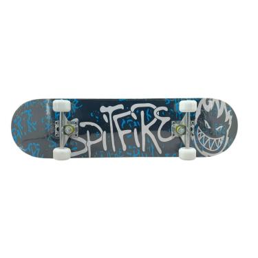 Imagem de Skate Spitfire Azul para Iniciantes com Rodas Macias 53mm e Rolamentos ABEC-7 Azul Go Roller 21CM