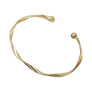 Imagem de Pulseira Retro Feminina Com Design Torcido, Joias Minimalistas, Presen