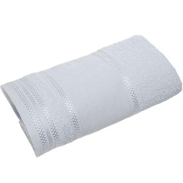 Imagem de Toalha de Rosto Ponto Cruz 45x75CM 100% Algodão 390g-m2 Barra para Bordar Branco Bene Casa