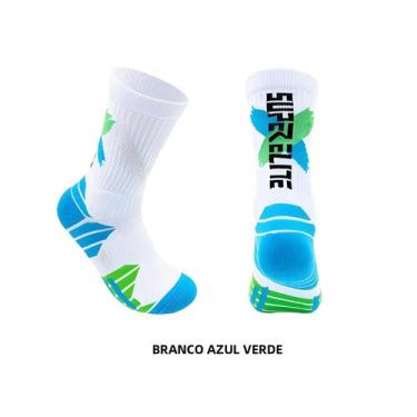 Imagem de Meias Esportivas Masculinas De Cano Alto 1 Par, Acolchoadas Com Absorç