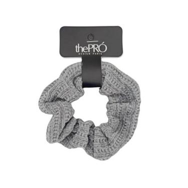 Imagem de Scrunchie Elástico para Cabelos Tricot Cinza Vogue ThePró