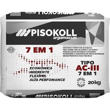 Imagem de Argamassa ível Aciii Cinza 7 Em 1 20 Kilos - Ac3 7x1 - Pisokoll - OUTR