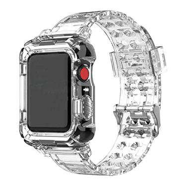 Imagem de Pulseira Capa Armadura V2 compativel com Apple Watch 41mm 40mm e 38mm - Marca LTIMPORTS (Transparente)