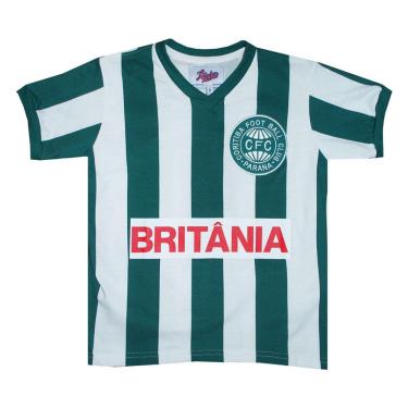 Imagem de Camisa Coritiba 1985 Liga Retrô Infantil Branca e Verde