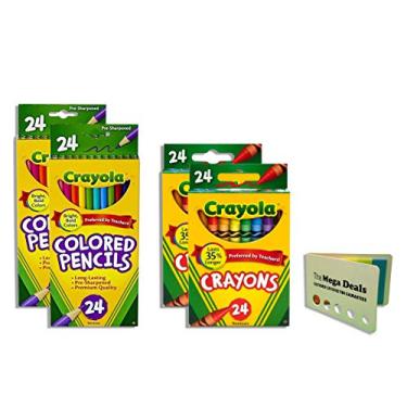 Imagem de Crayola Crayons 24 Count - 2 Packs Colored Pencils 24 Count – 2 Packs | Includes 5 Color Flag Set