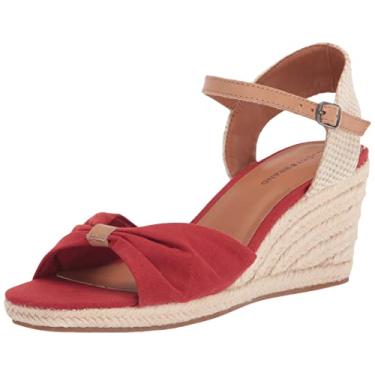 Imagem de Lucky Brand Sandália feminina Macrimay Espadrille Wedge, Vermelho rancho, 40