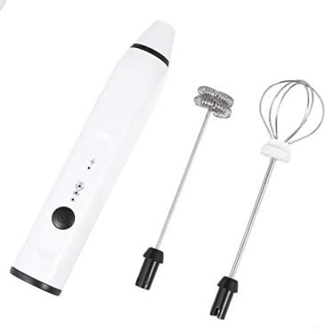 Imagem de Housoutil 1 Pc Leite Frother Handheld Multifuncional Recarregável Espuma Multifuncional Mini Mini Leite Foamer Bebida Misturador Com 2 Whisks para Café Latte Cappuccino Matcha Chocolate