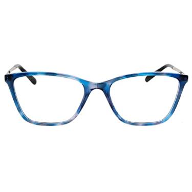 Imagem de Óculos de Grau Grazi Massafera GZ3051 F905 Tartaruga Azul Lente Tam 52