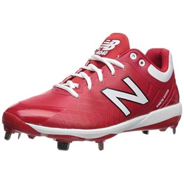 Imagem de New Balance Tênis de beisebol masculino 4040 V5 Metal, Vermelho/branco., 7.5