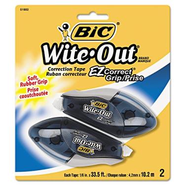 Imagem de BIC Wite-Out EZ Fita de correção de aderência correta, sem recarga, 1,27 cm x 101,6 cm, embalagem com 2