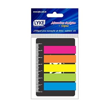 Imagem de Marcadores de Página + Régua Lyke Neon 5 Cores