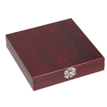 Imagem de Kit acessórios vinho 5 peças Luxo caixa estojo madeira inox  wine
