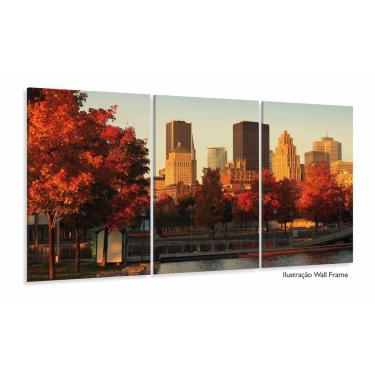 Imagem de Quadro Decorativo Cidade Montreal Canadá Mosaico