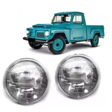 Imagem de Par Farol Ford F-75 180mm 12v Sealed Beam Silibim Siribim