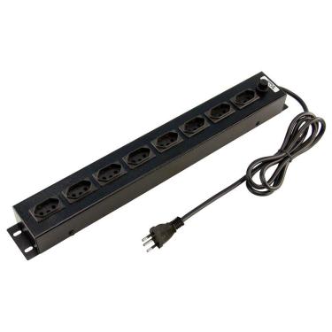 Imagem de Regua Com 8 Tomadas - Com Filtro De Linha - Para Rack 19 - 20A - Cabo 1,5M - Force Line 0090800001