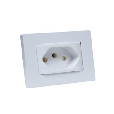 Imagem de Espelho de Tomada Simples Reto com 1 Tomada 20A COR:BRANCO