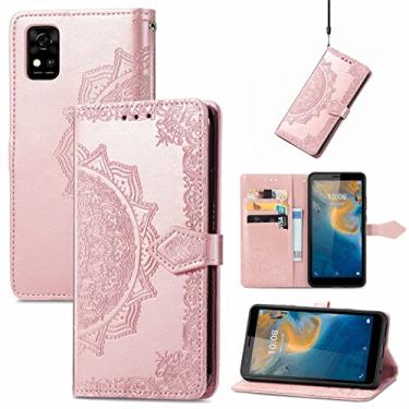 Imagem de YUNCHAO Caixa de telefone Para ZTE Lâmina A31 Mandala Flor em relevo Horizontal Flip Course Case Phone Case capa para celular
