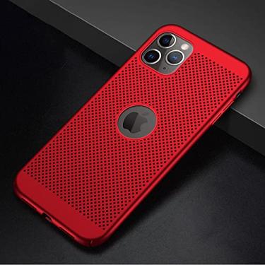 Imagem de Capa de telefone ultrafina para iPhone 12 13 11 Pro Max Capa de dissipação de PC rígido para iPhone X XR XS MAX 12 Mini 7 8 6 6S Plus SE, vermelho, para 5 5S SE