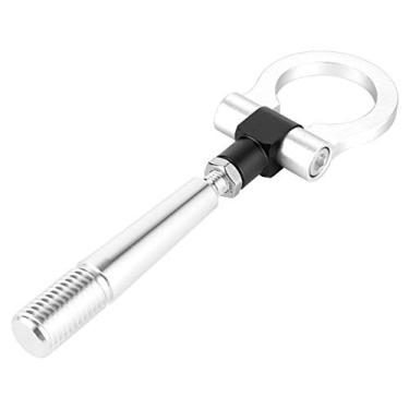 Imagem de aqxreight - Gancho de reboque para parafuso de para-choque dianteiro de carro estilo JDM na pista de reboque de corrida serve para FX35/FX45/FX50 QX7 (prata)