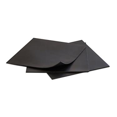 Imagem de MATNIKS Folhas de borracha de neoprene sólidas pretas 15 x 15 cm x 15 cm (pacote com 3) para isolamento de tubos, juntas de encanamento, material DIY, suporta nivelamento, vedação, amortecedores,