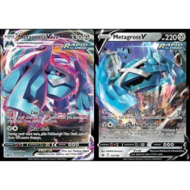 Imagem de Metagross V & Vmax - Chilling Reign - Lote de cartas Pokemon ultra raro - 112/198 e 113/198