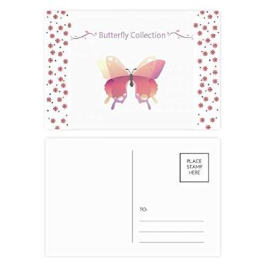 Imagem de Coleção Pink Butterfly Cartão postal de Natal para celebração de flores de Natal