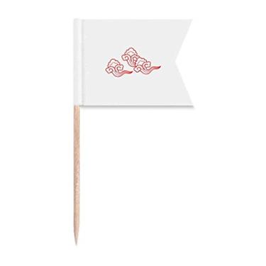 Imagem de Cloud Happiness Happiness Tradição palito de dente Marcação de rotulagem para bolo de festa comida prato de queijo