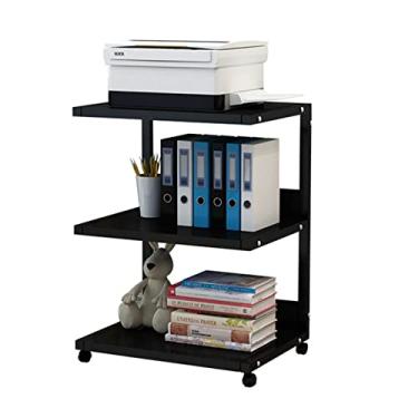 Imagem de KIZQYN Suporte de impressora do chão ao teto Prateleira de escritório Rack de cópia Rack de caixa removível Prateleira de armazenamento multicamadas Impressora de mesa de armazenamento (Cor: 1)