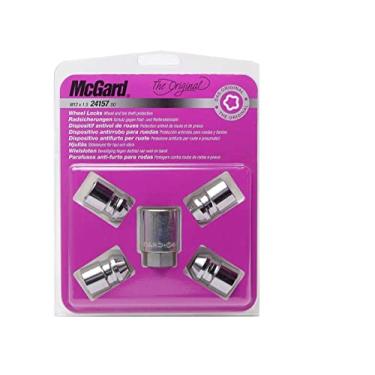 Imagem de Parafuso Antifurto Mcgard original Kit de Roda c/porca chave segredo importado contra roubo e remoção resistente cromado homologado montadoras(24157)