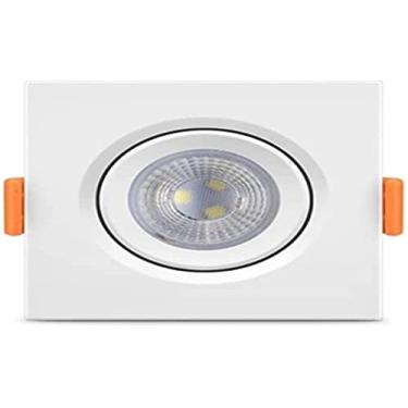 Imagem de Luminária LED Ecospot 3w 3000k MR11 Elgin Quadrada de Embutir Bivolt Luz Amarela Quente