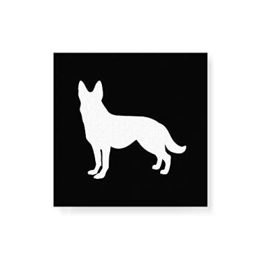 Imagem de Arte Maníacos Quadro Decorativo em Tela Canvas Silhueta Pastor Alemão - 50x50cm